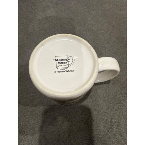 Vintage 1988 Montage "Message Mugs" Horse Design Coffee Mug - Picture 4 of 5